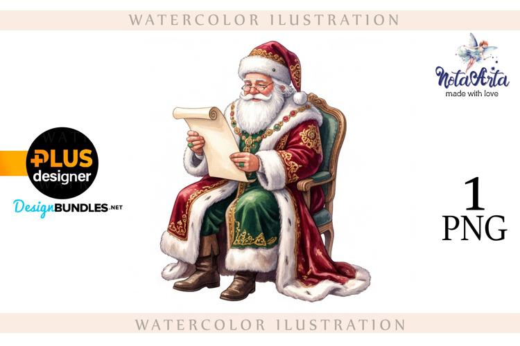Christmas Santa in Elegant Attire