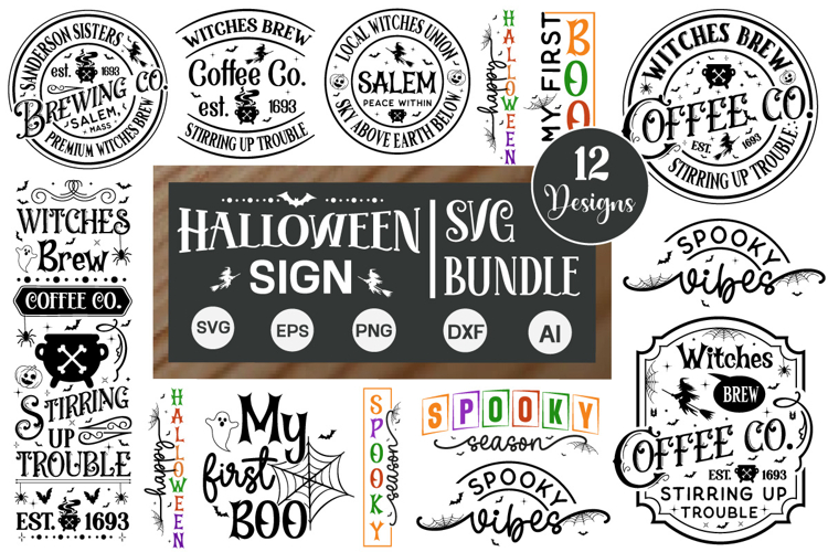 Farmhouse Halloween Sign SVG Bundle | Halloween SVG Bundle