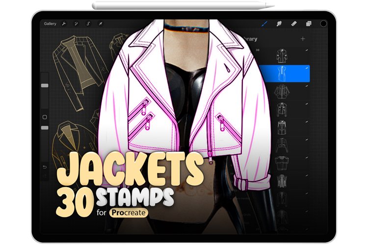 30 Shearling Jacket Procreate Brushes