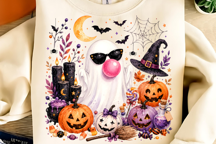 Funny Halloween Shirt, Spooky Season PNG, Ghost Sublimation