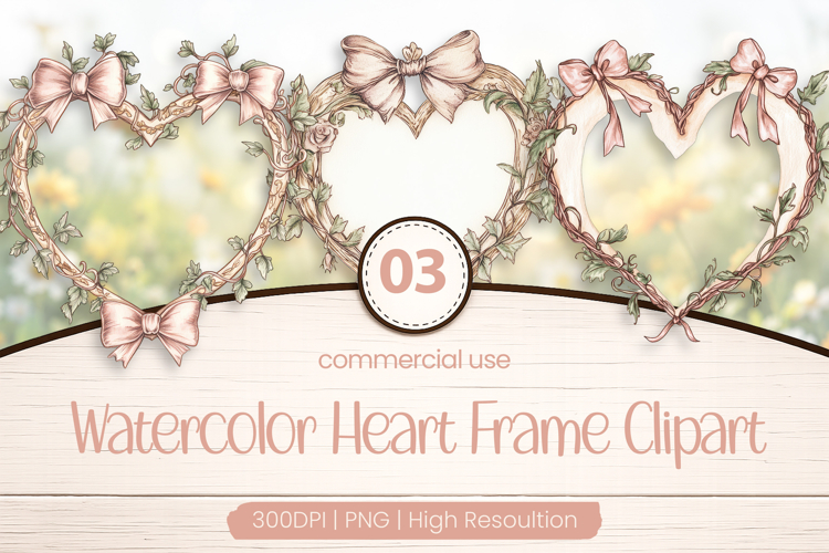 Heart border clipart