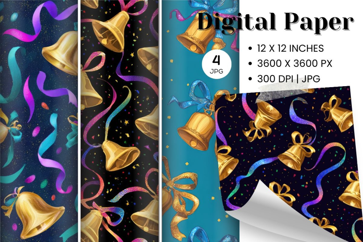 Bell Background Bell Digital Paper Pattern Wallpaper_2