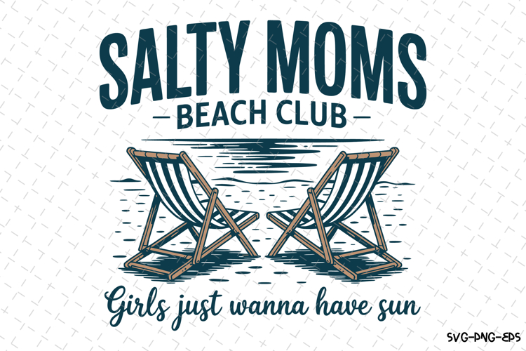 Salty moms Beach Club Svg | Quotes Svg | Svg Cut Files example image 1