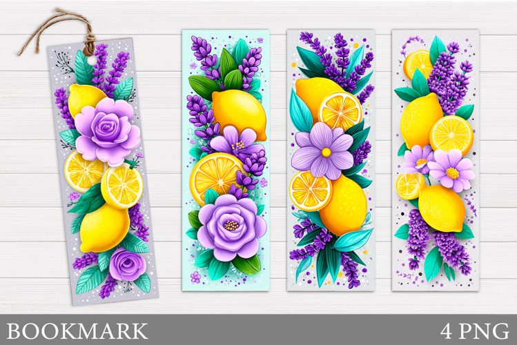Lemons Bookmark Design. Lemons Sublimation