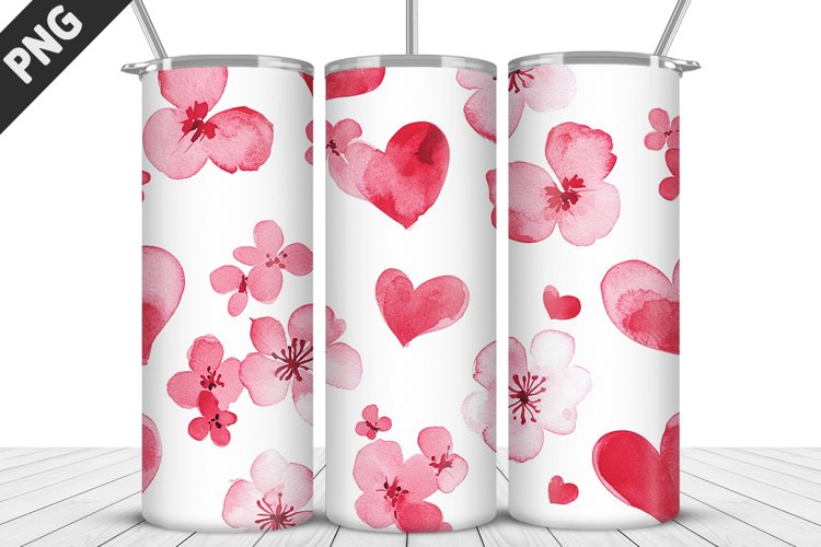 Lovely Hearts Tumbler Design | Valentines Day Tumbler Wrap