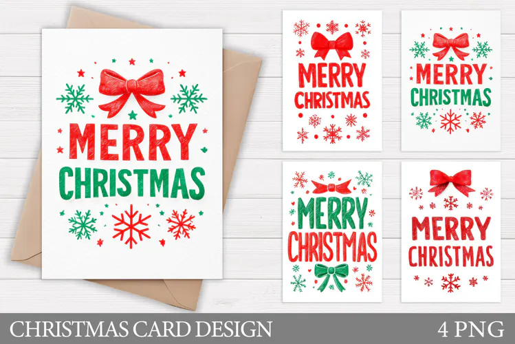 Merry Christmas Card Design. Christmas Card Printable