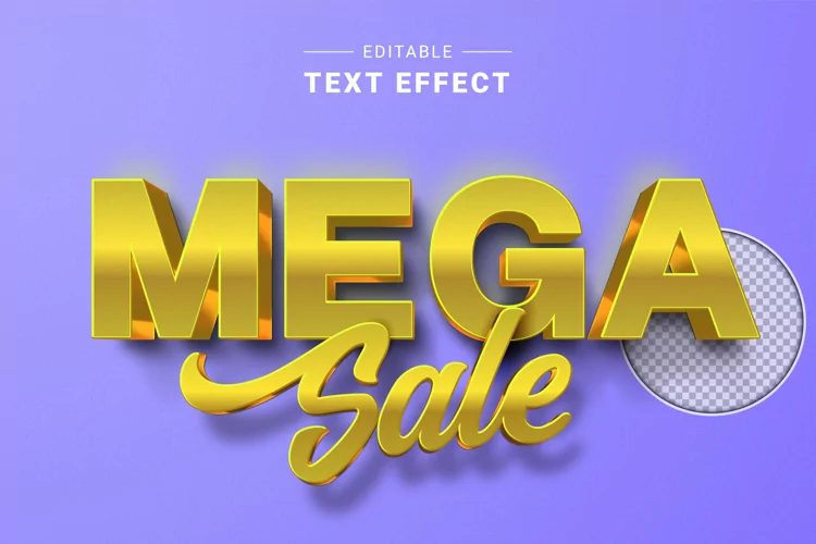 Editable Text Effect for Illustrator. Vector Graphic styles