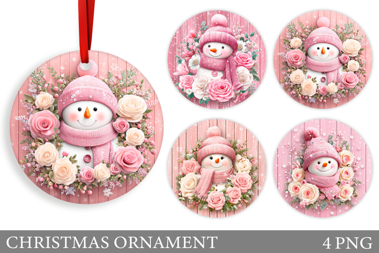 Cute Snowman Christmas Ornament. Snowman Ornament Design