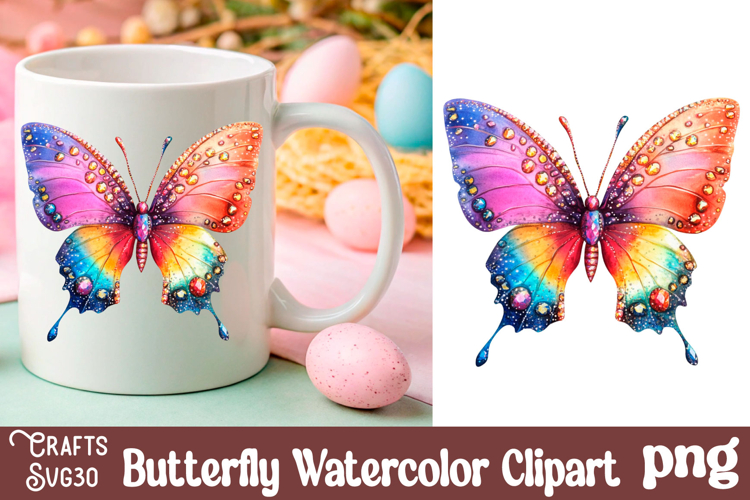 Watercolor Butterfly Clipart Image 17