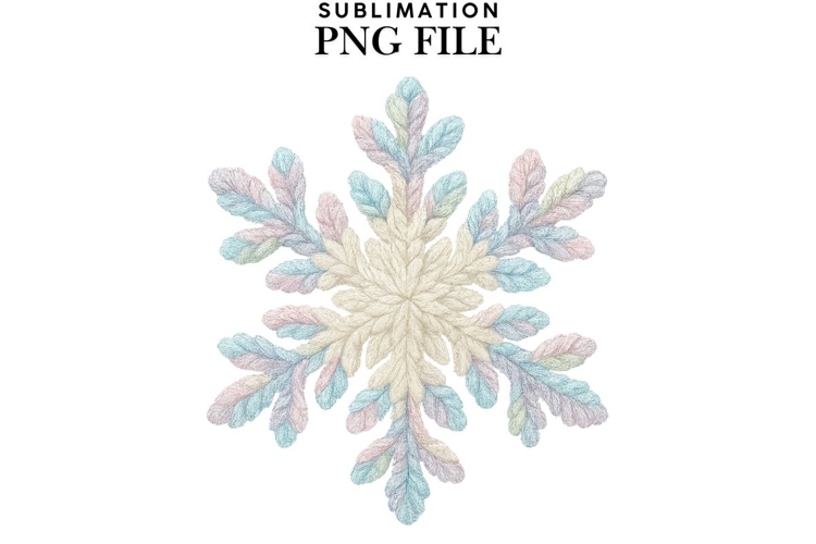 Christmas snowflake png design for T-shirts example image 1