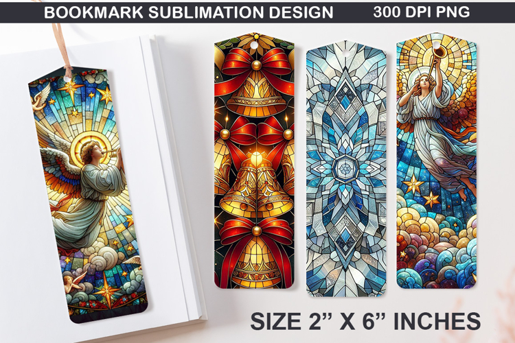 Christmas Bookmarks Sublimation - 4 Bookmark Design