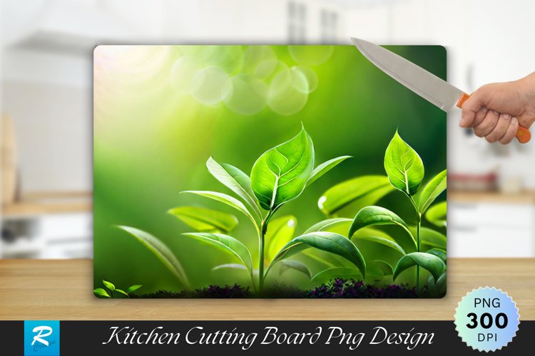 Tea Plant Cutting Board Sublimation Design example image 1
