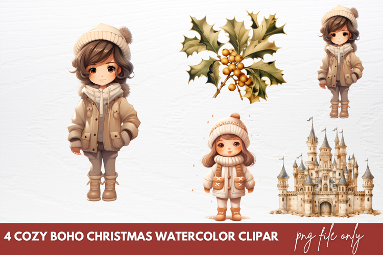 Boho Christmas Clipart Image 24