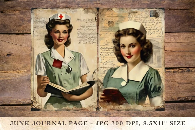 Printable Junk Journal Pages nurse 6