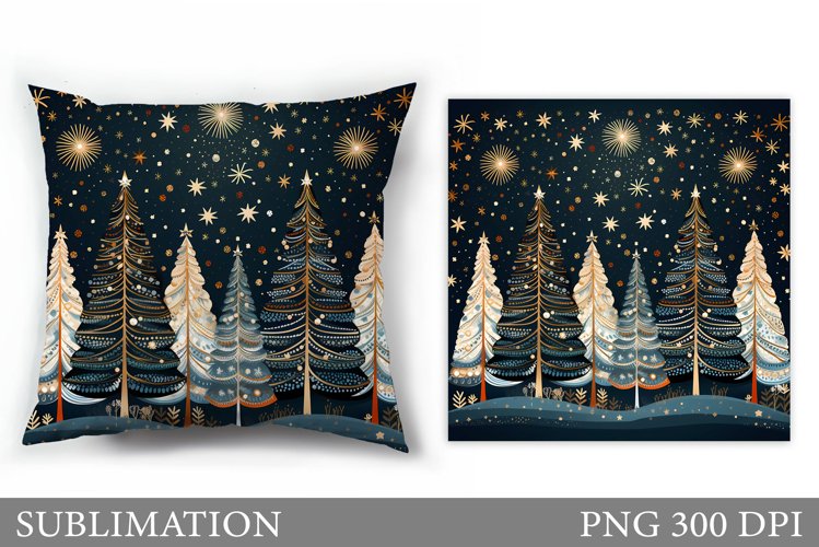 Christmas Tree Pillow Design. Christmas Tree Sublimation example image 1