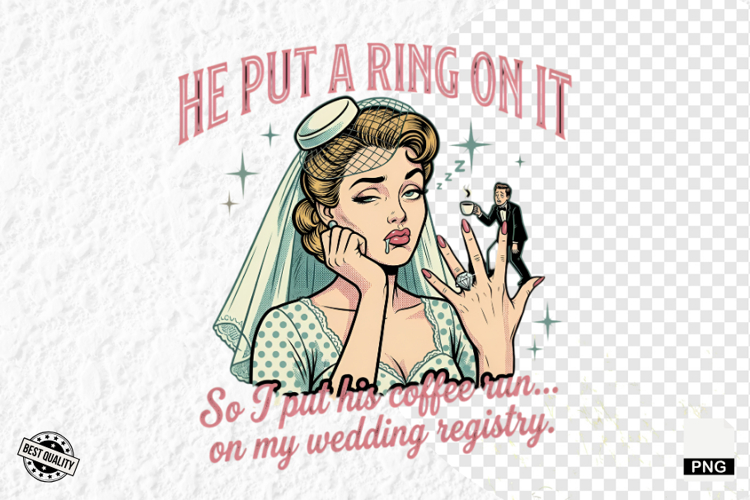 Vintage Funny Bride Sublimation PNG