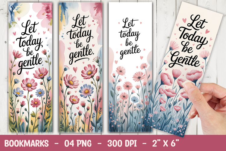 Gentle Floral Quote Bookmark Sublimation