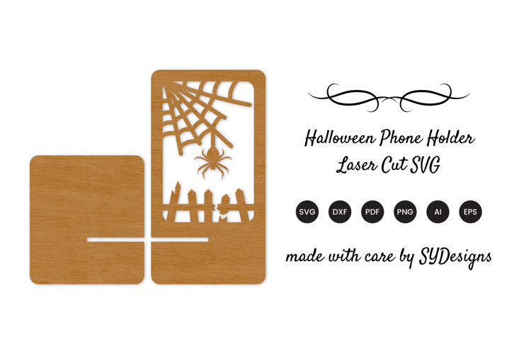 Halloween Phone Holder Laser Cut SVG