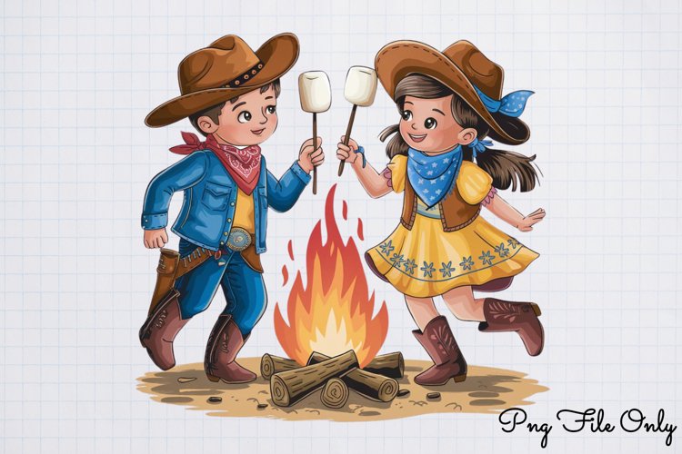 Little Cowboy Clipart PNG