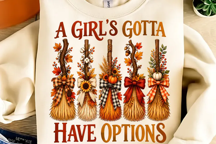 A Girl's Gotta Have Options PNG, Funny Christmas PNG