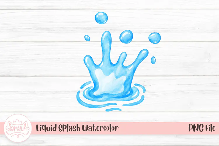 Liquid Splash Watercolor | Water Illustration