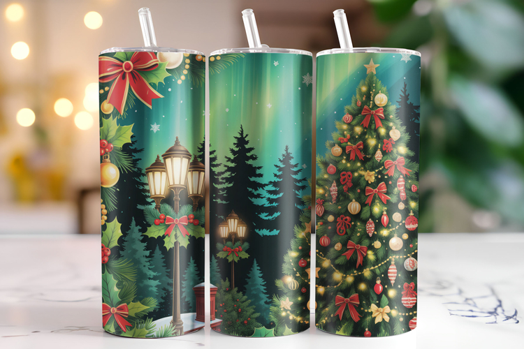 Christmas Tree Tumbler Wrap | Christmas Wrap