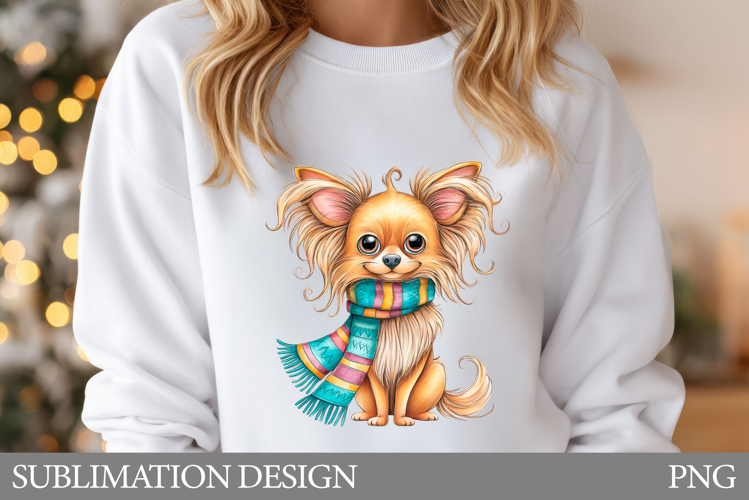 Funny Dog T-Shirt Design. Christmas Sublimation