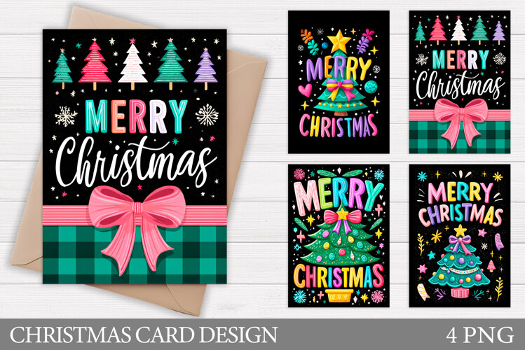 Merry Christmas Card Design. Christmas Card Printable example image 1