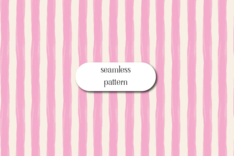 Pink Hand Painted Stripe Seamless Pattern