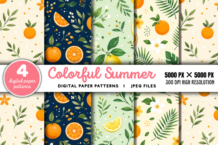 Summer Digital Paper Image 19