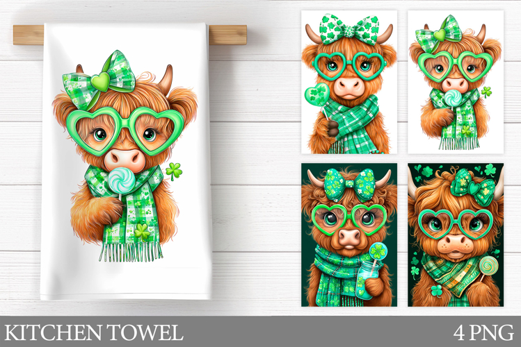 St Patrick Cow Kitchen Towel. St Patrick Kitchen Towel