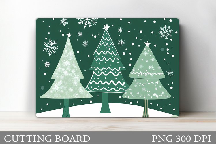 Christmas Tree Cutting Board. Christmas Tree Sublimation example image 1