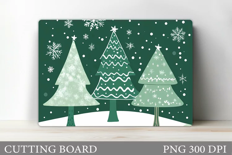 Christmas Tree Cutting Board. Christmas Tree Sublimation