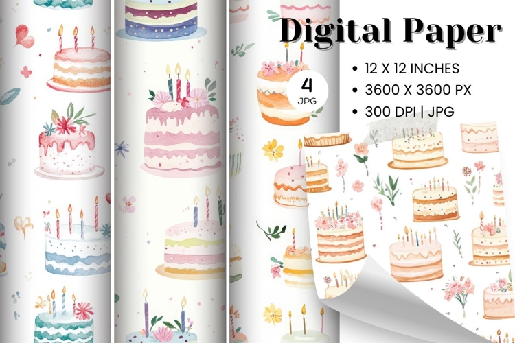 Cupcake Birthday Party Backdrop Background Cake Wallpaper_13