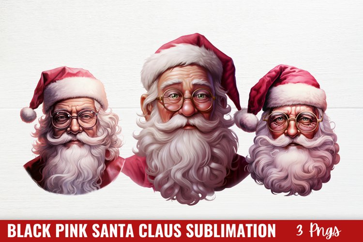 Vintage Black Santa Claus Sublimation Clipart