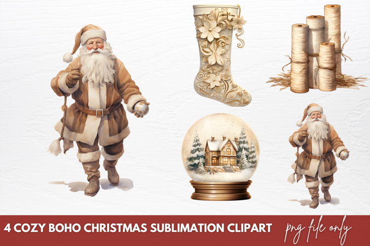 Boho Christmas Clipart Image 6