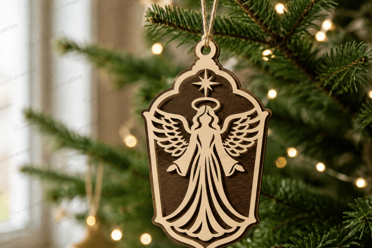 Nativity Lamp Ornament Laser Cut Christmas SVG,Christmas SVG