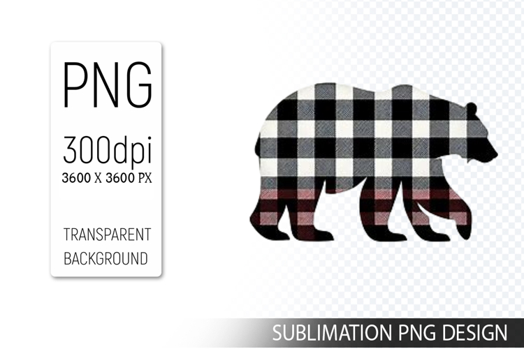 Cute Christmas Bear , Animal Sublimation Clipart PNG