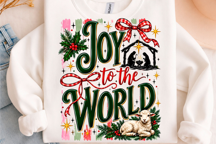 Joy to the World Nativity Christmas PNG