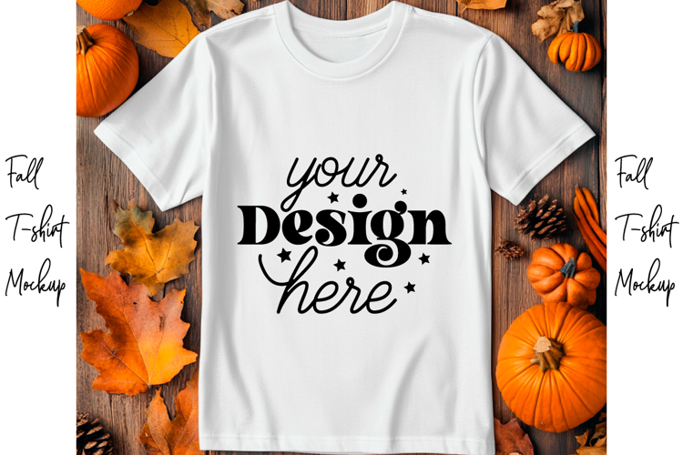 Fall t-shirt mockup, Fall mockup