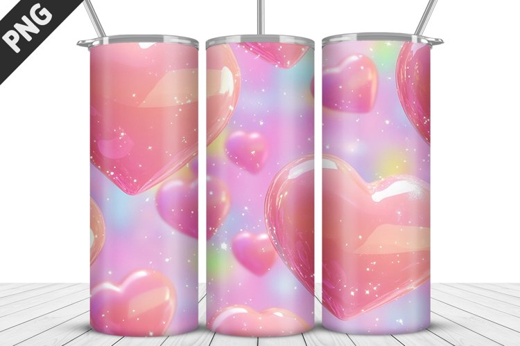 Lovely Hearts Tumbler Design | Valentines Day Tumbler Wrap