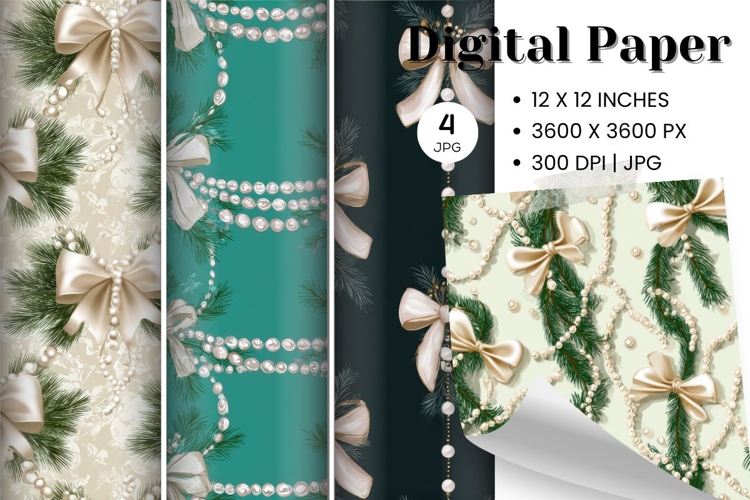 Bow Ribbon Background Bow Digital Paper Pattern Wallpaper_12