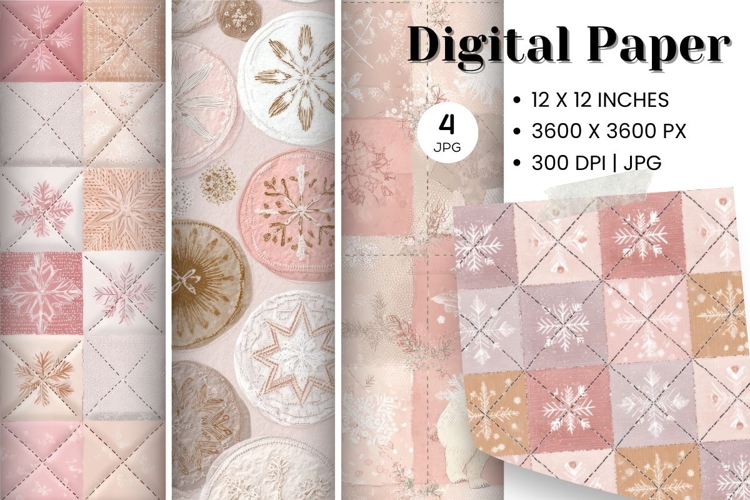 Christmas Ornament Pattern Background Digital Paper_87