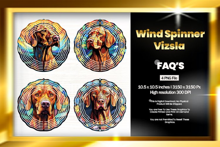 Vizsla Wind Spinner Sublimation - 04 Variations