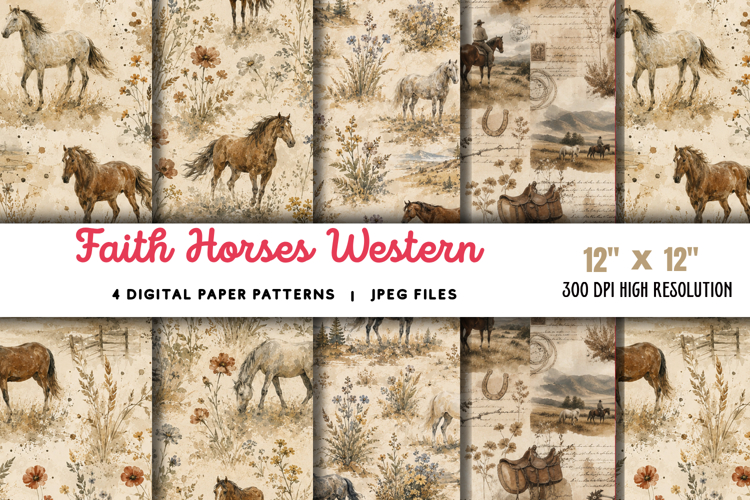 Faith Horses Western Junk Journal JPG