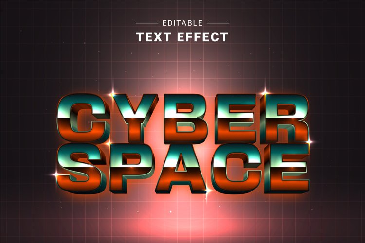 Editable Text Effect for Illustrator. Vector Graphic styles example image 1