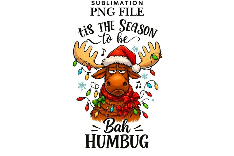 Christmas moose png design for T-shirts example image 1