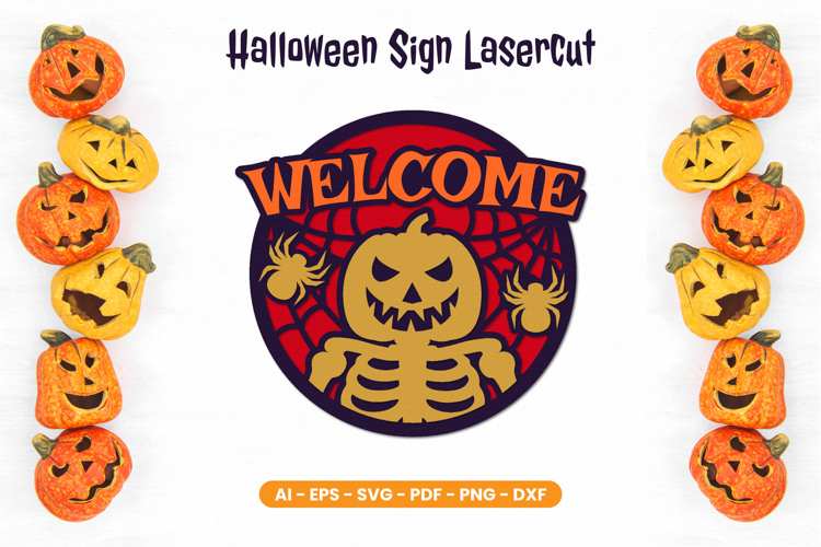 Layered Halloween Sign Lasercut