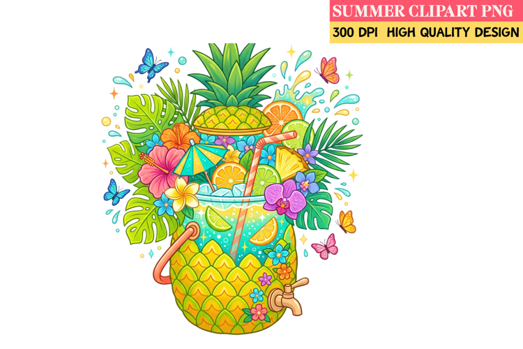 Summer Whimsical Clipart,Summer png,Beach Sublimation png