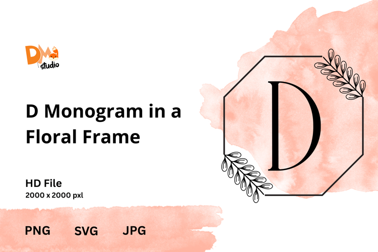 Monogram in a Floral Frame